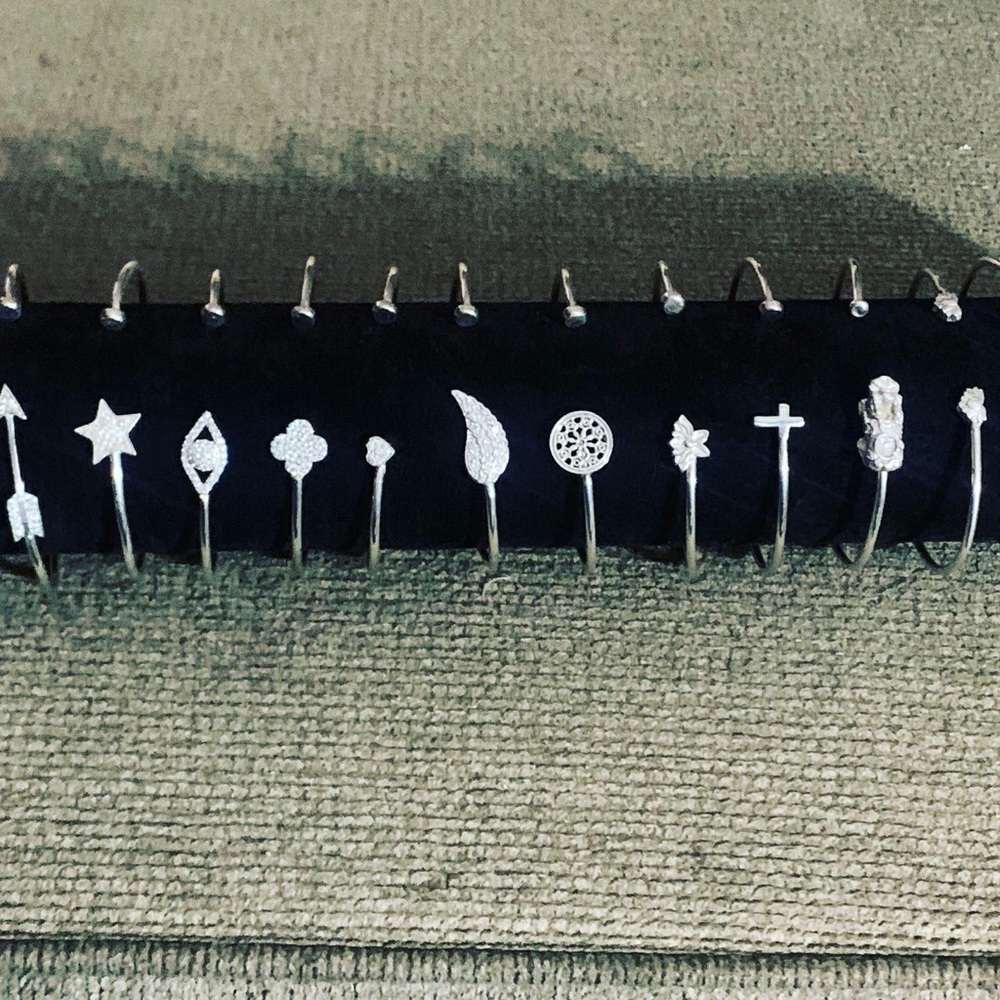 Handmade Sterling silver cuff bangle bracelets